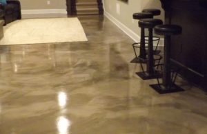 Beautiful epoxy flooring in a residential home located in Pearland, Texas